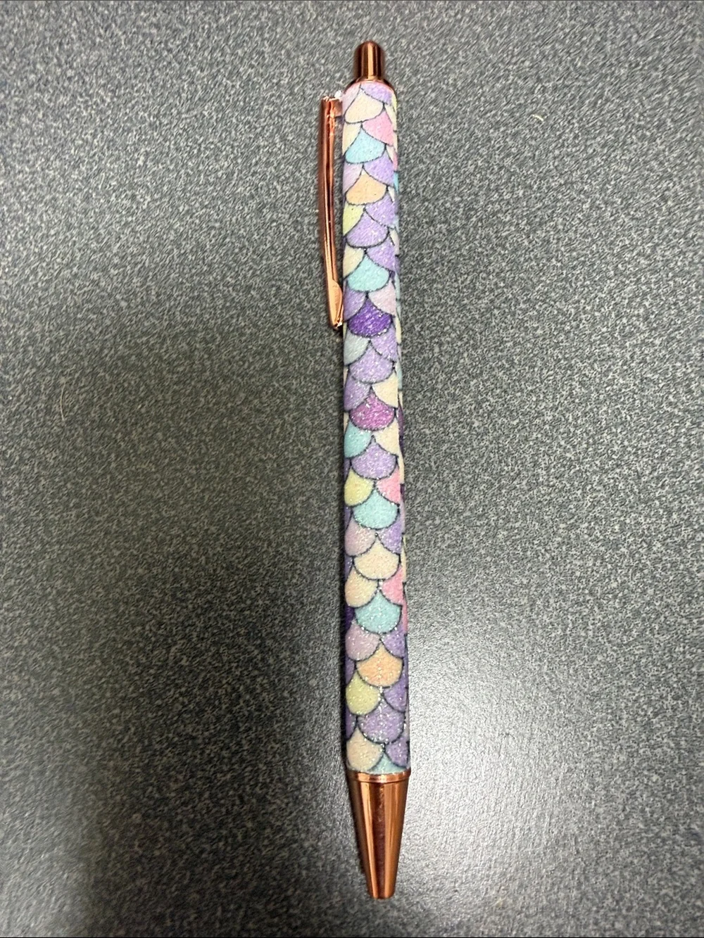 Glitter Pattern Ballpoint Pens - Assorted Fun Designs - set of 6 *NEW